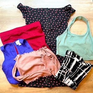 Lot of size small - 5 tops and 1 dress - Forever 21 - SheIn - PLT - Maeve - H&M